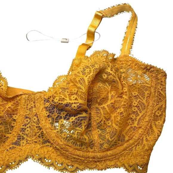 Jourelle Allegra Balconette Underwire Bra Italy Women Lace 34D Adjustable Straps - Picture 3 of 15